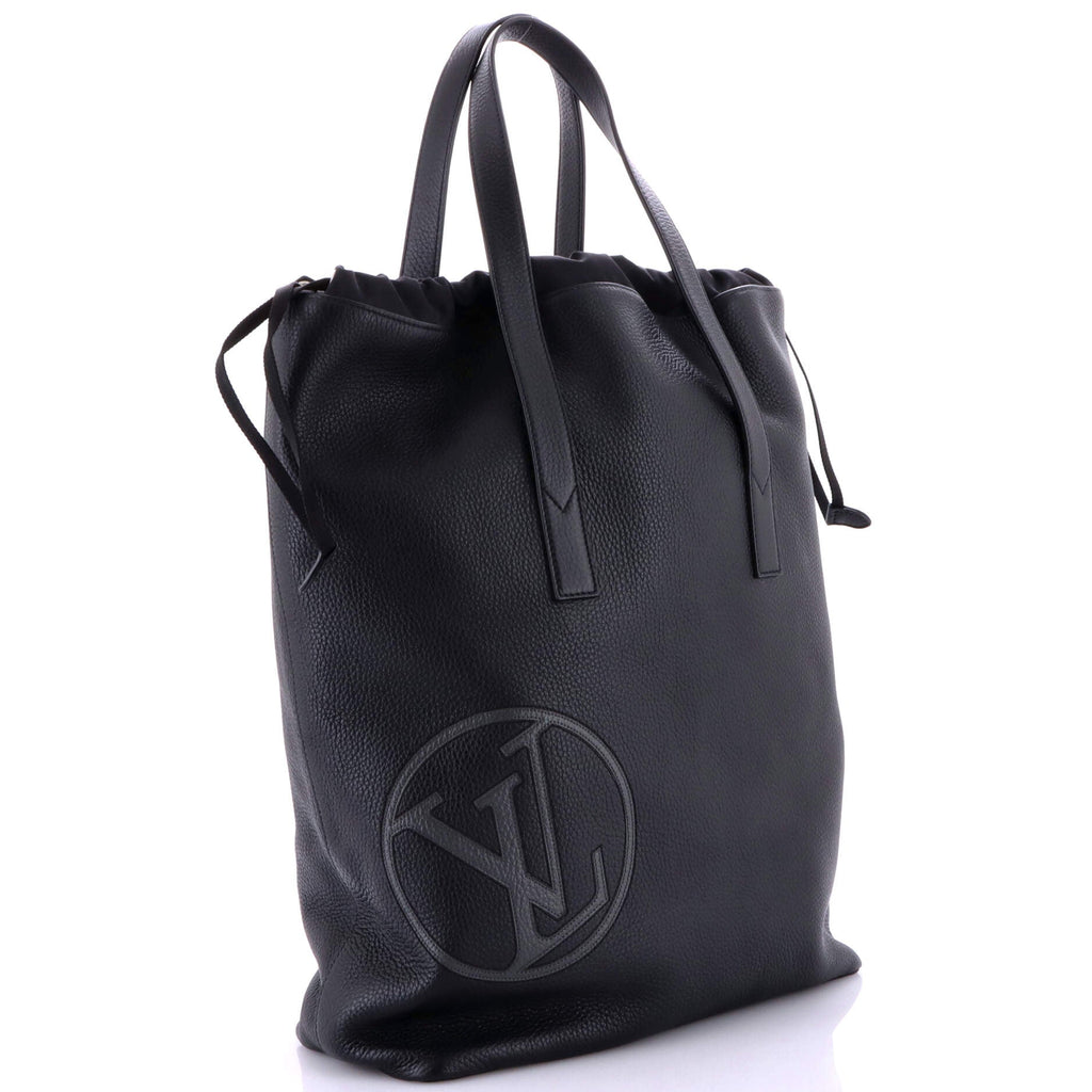 Cabas Light Drawstring Bag Initials Taurillon Leather