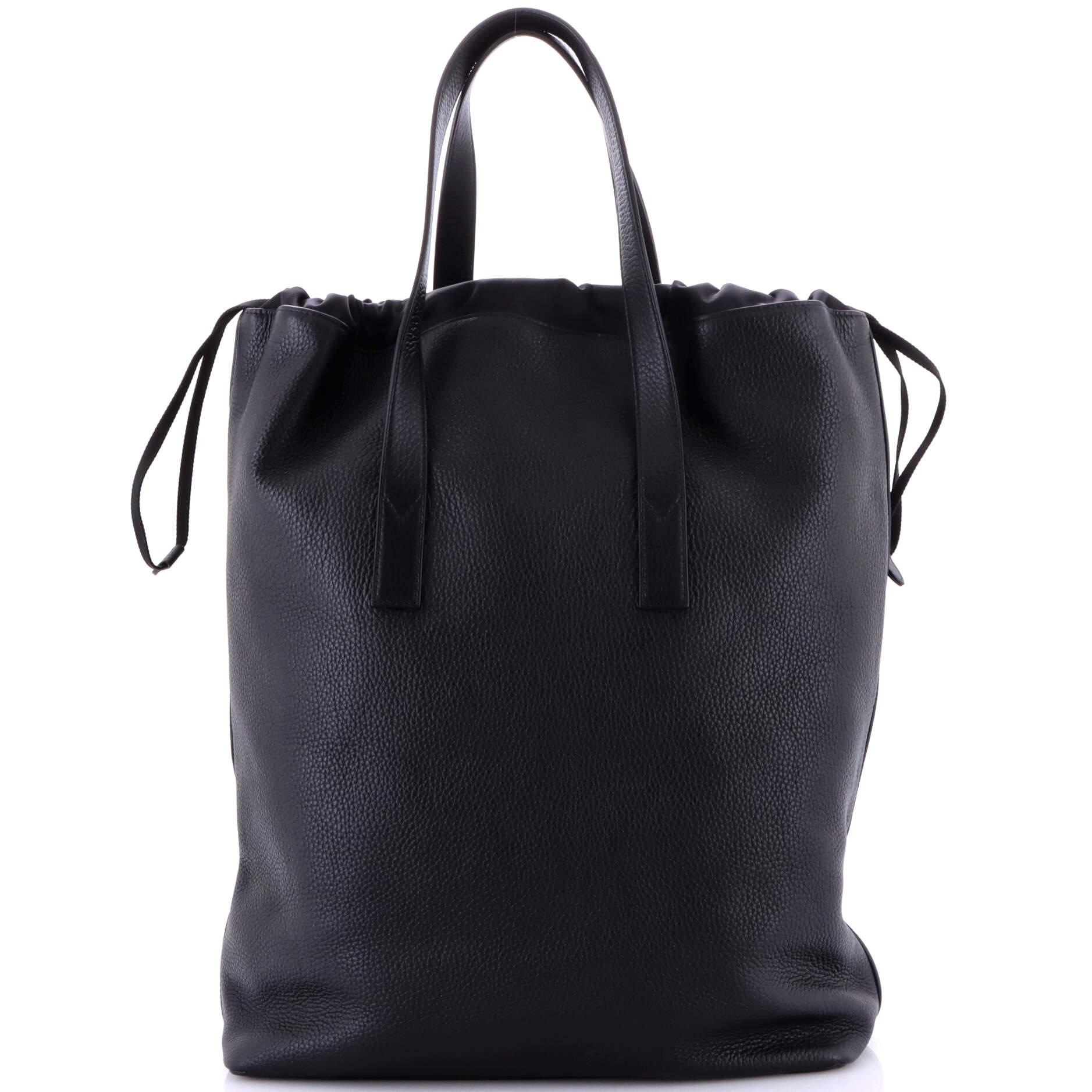 Cabas Light Drawstring Bag Initials Taurillon Leather