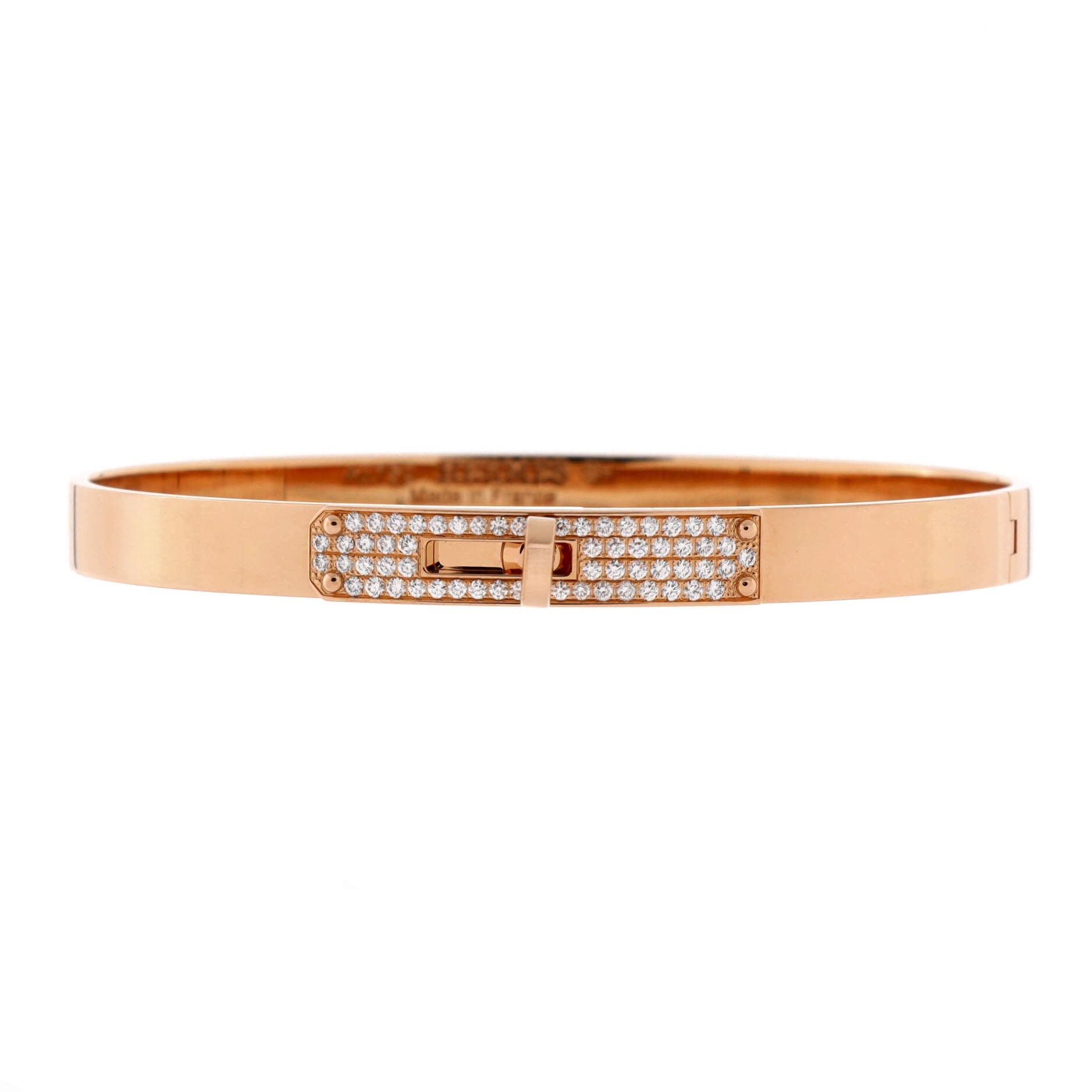 Kelly Bracelet 18K Rose Gold and Pave Diamonds Small