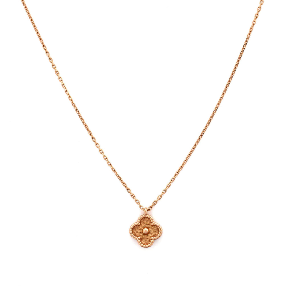 Sweet Alhambra Pendant Necklace 18K Rose Gold