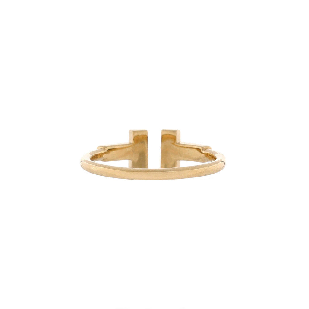 T Wire Ring 18K Yellow Gold with Diamonds
