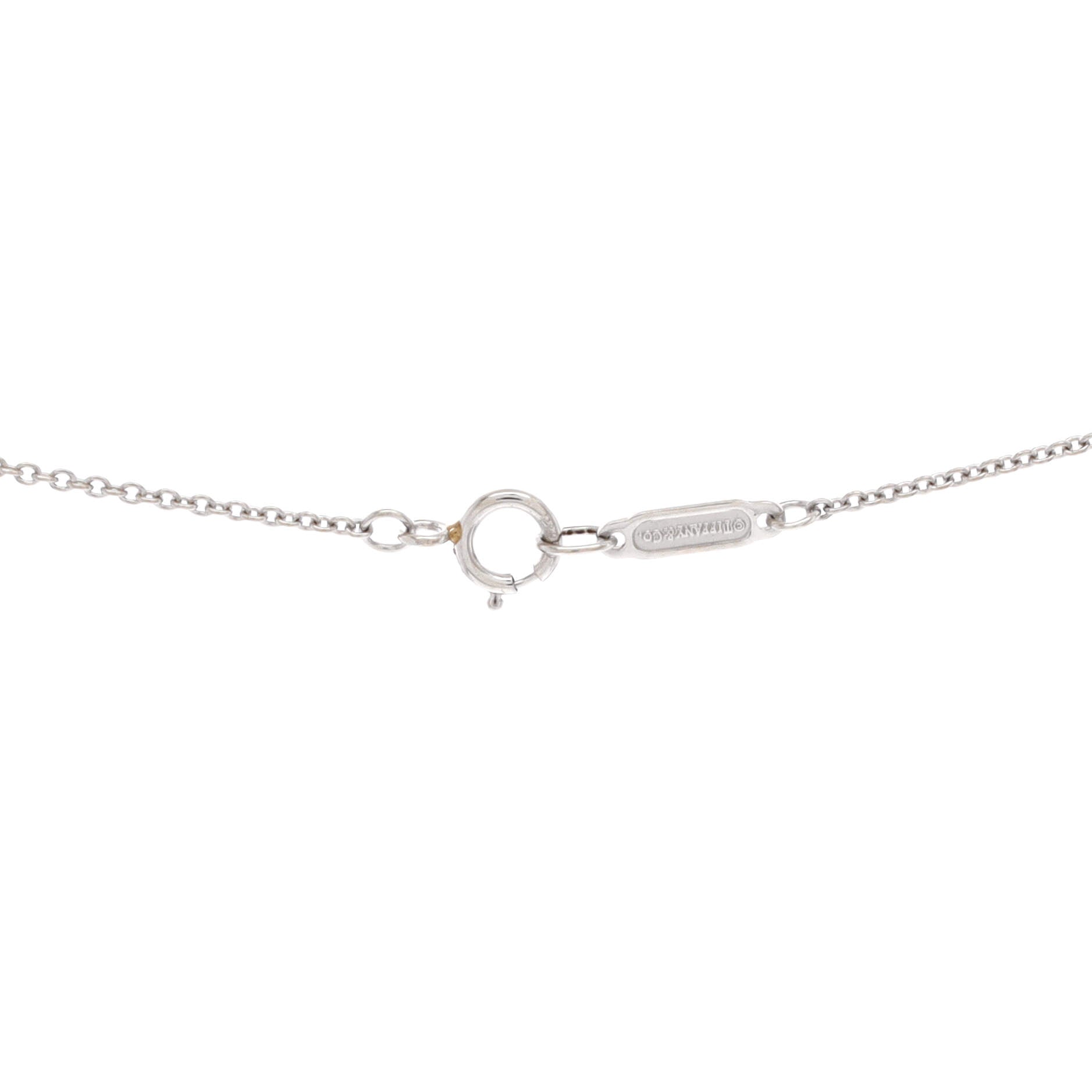 Fleur de Lis Key Bar Pendant Necklace Platinum and Diamonds