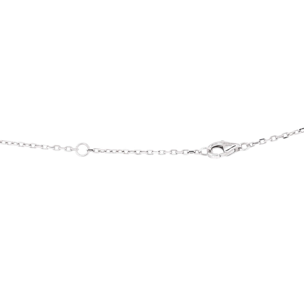 Love Interlocking Pave Necklace 18K White Gold and Diamonds