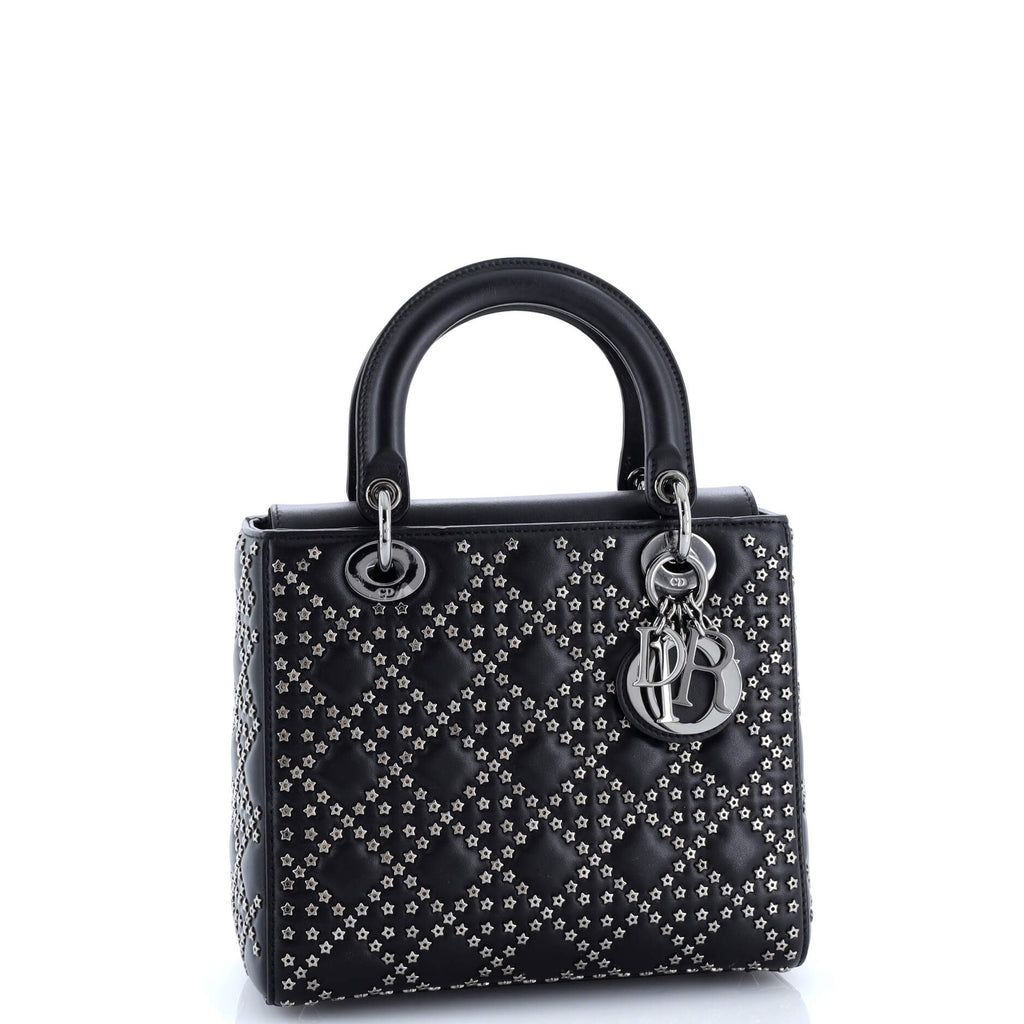 Lady Dior Bag Cannage Lucky Star Studded Lambskin Medium