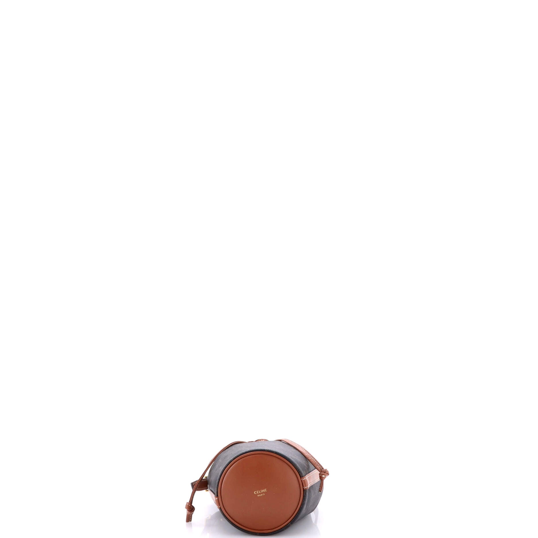 Drawstring Bucket Bag Triomphe Coated Canvas Mini