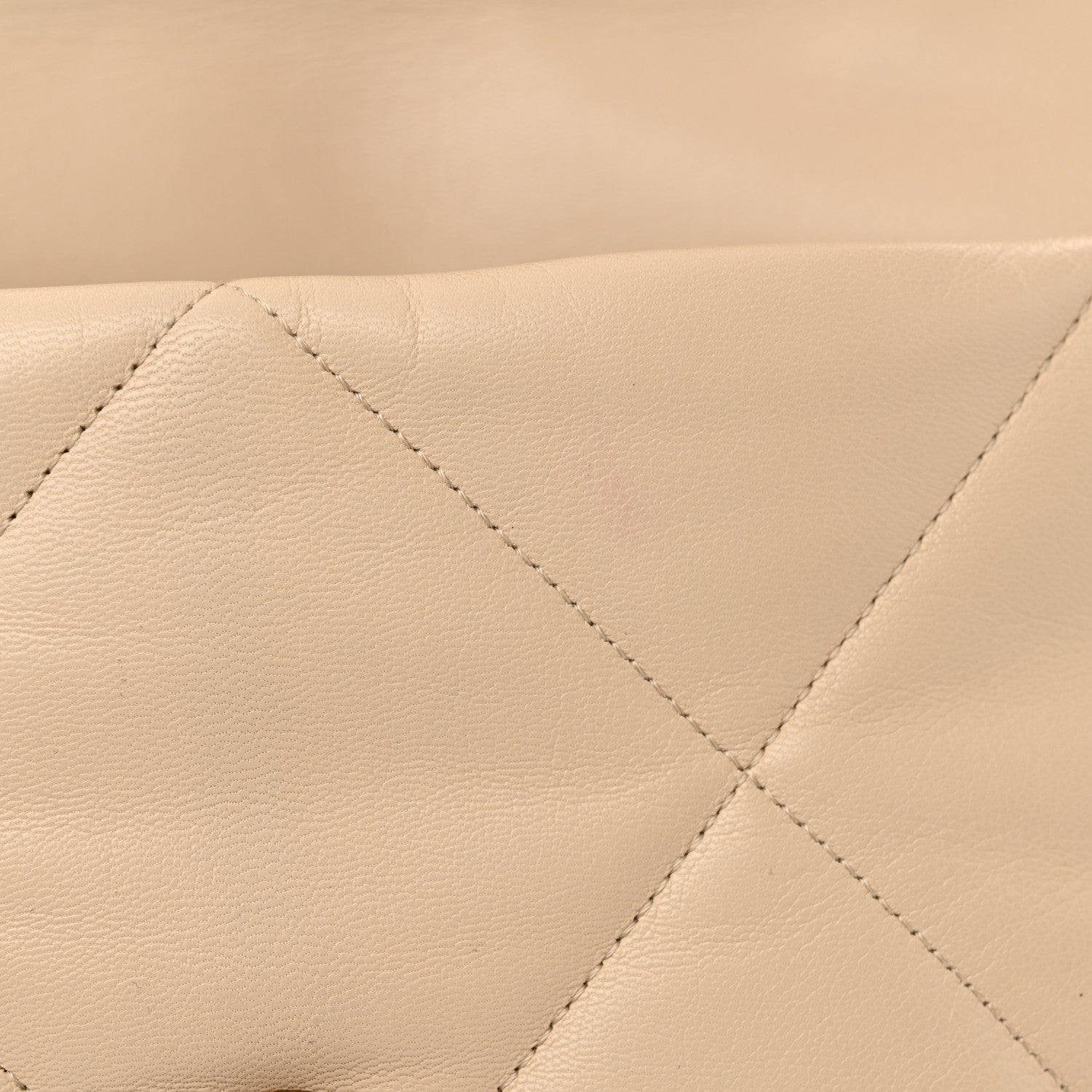 Lambskin Quilted Large Chanel 19 Flap Light Beige