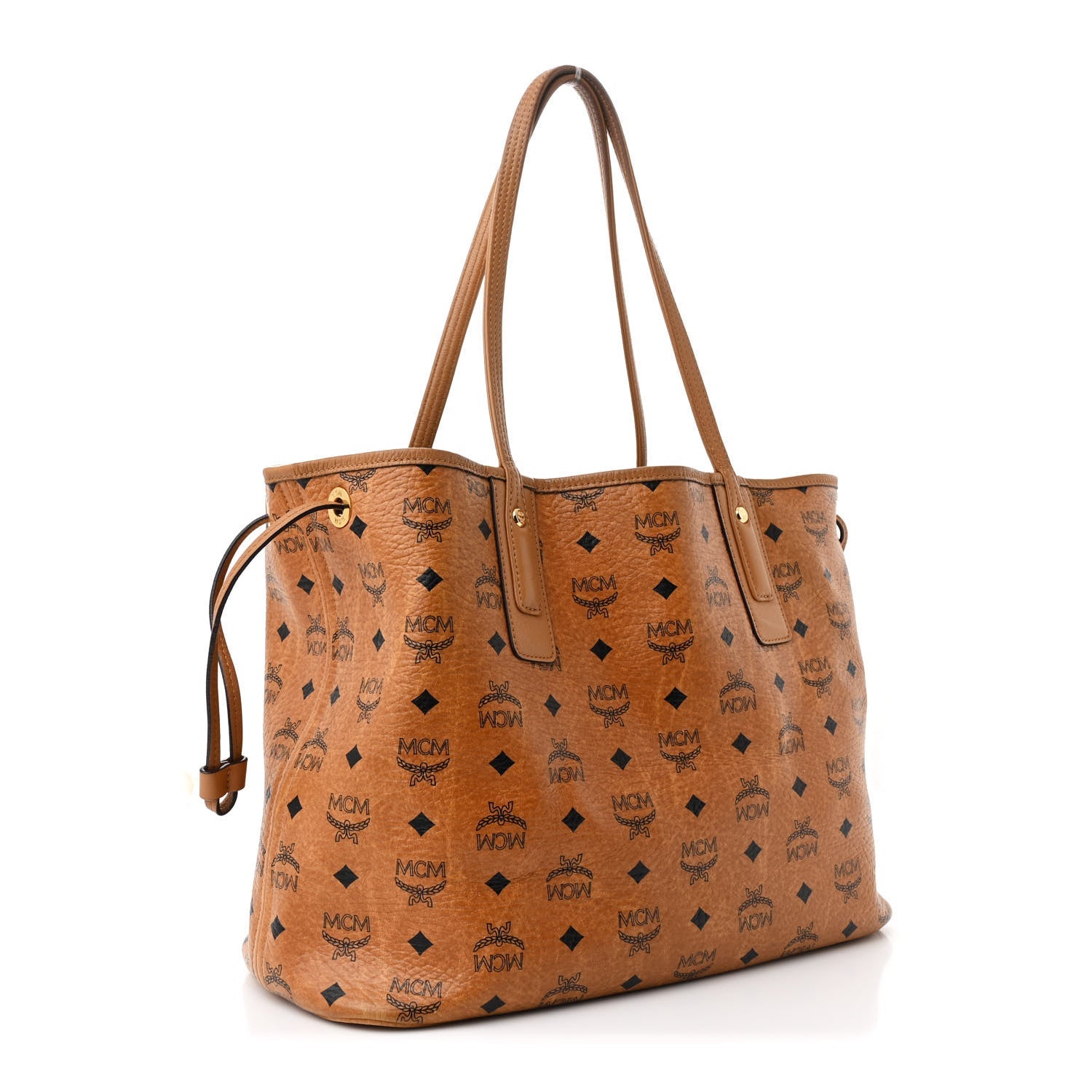 Visetos Medium Liz Reversible Shopper Tote Cognac