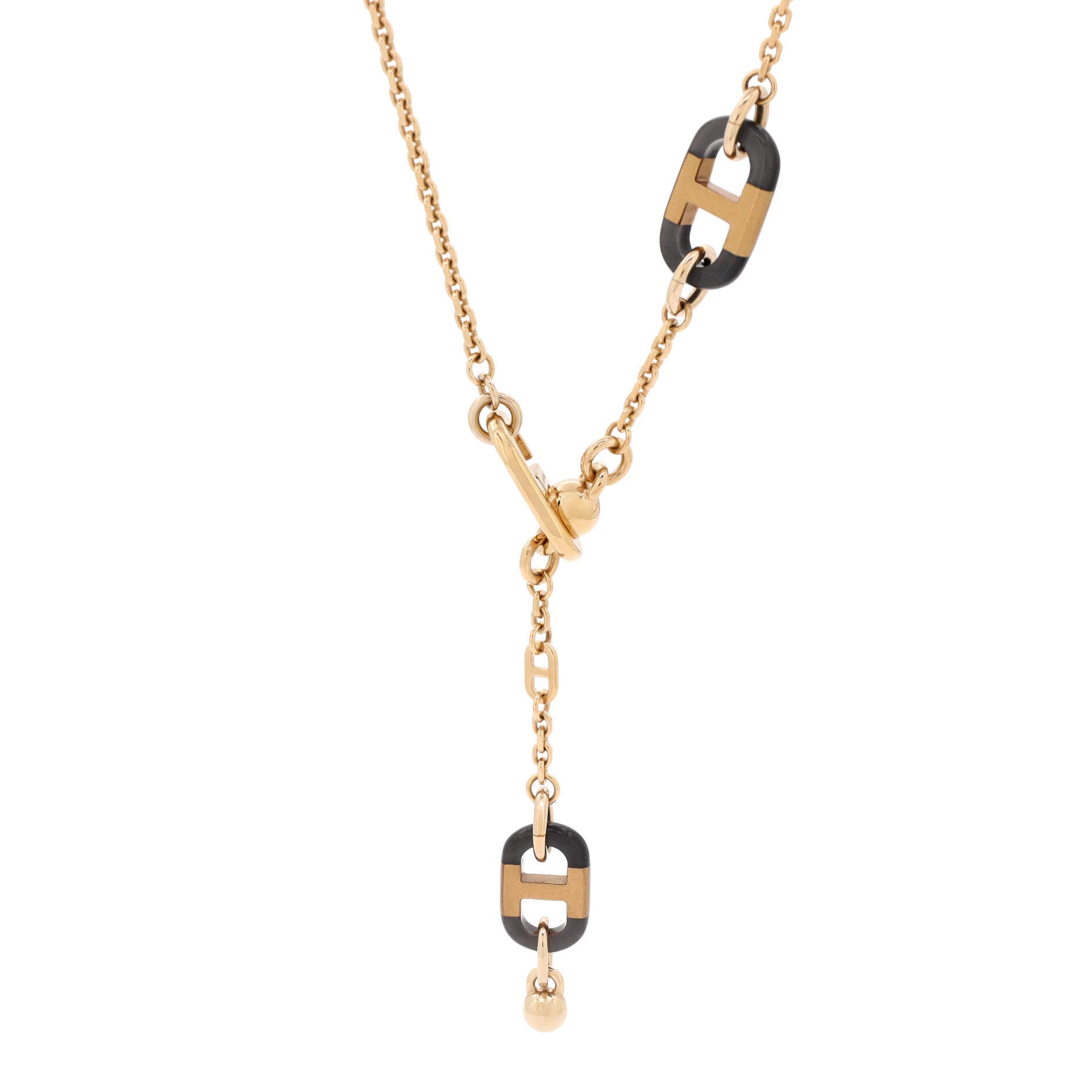 Sur Mer Necklace Lacquered Metal with Buffalo Horn Small