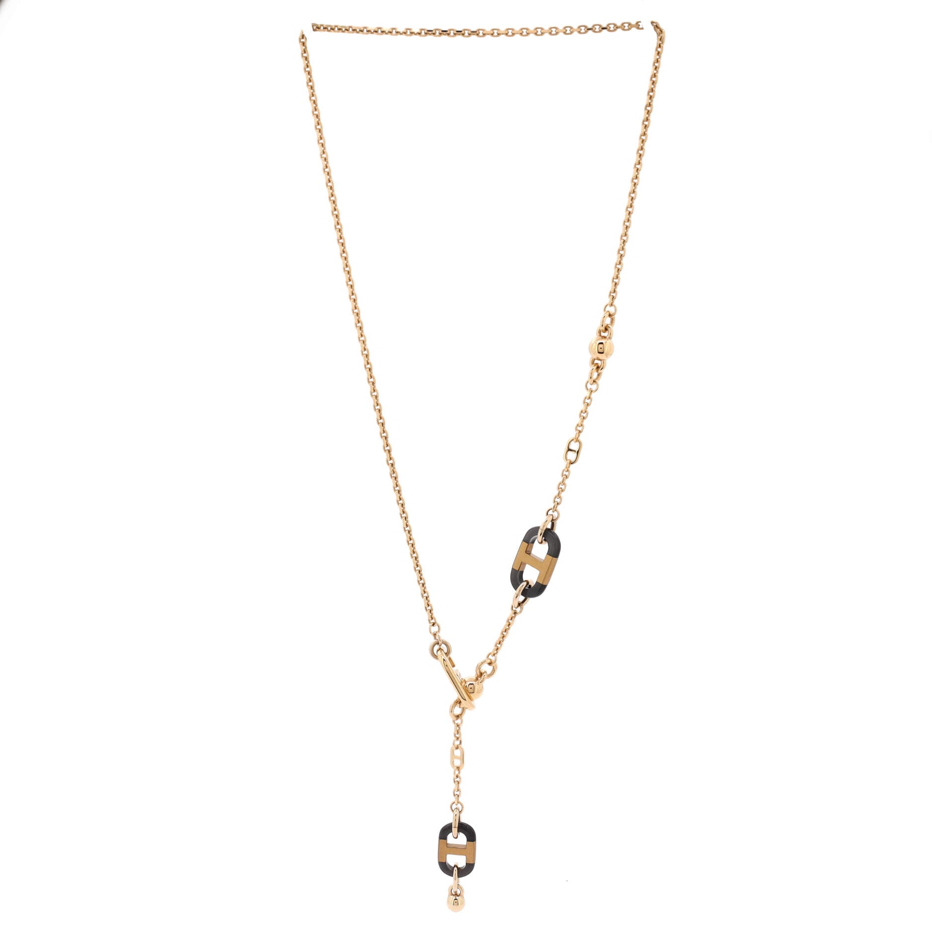 Sur Mer Necklace Lacquered Metal with Buffalo Horn Small