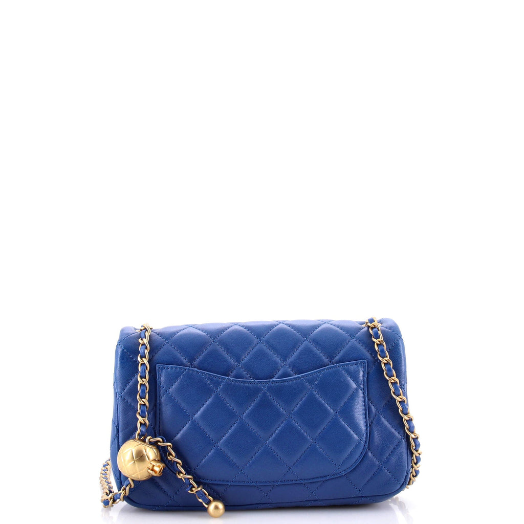 Pearl Crush Flap Bag Quilted Lambskin Mini