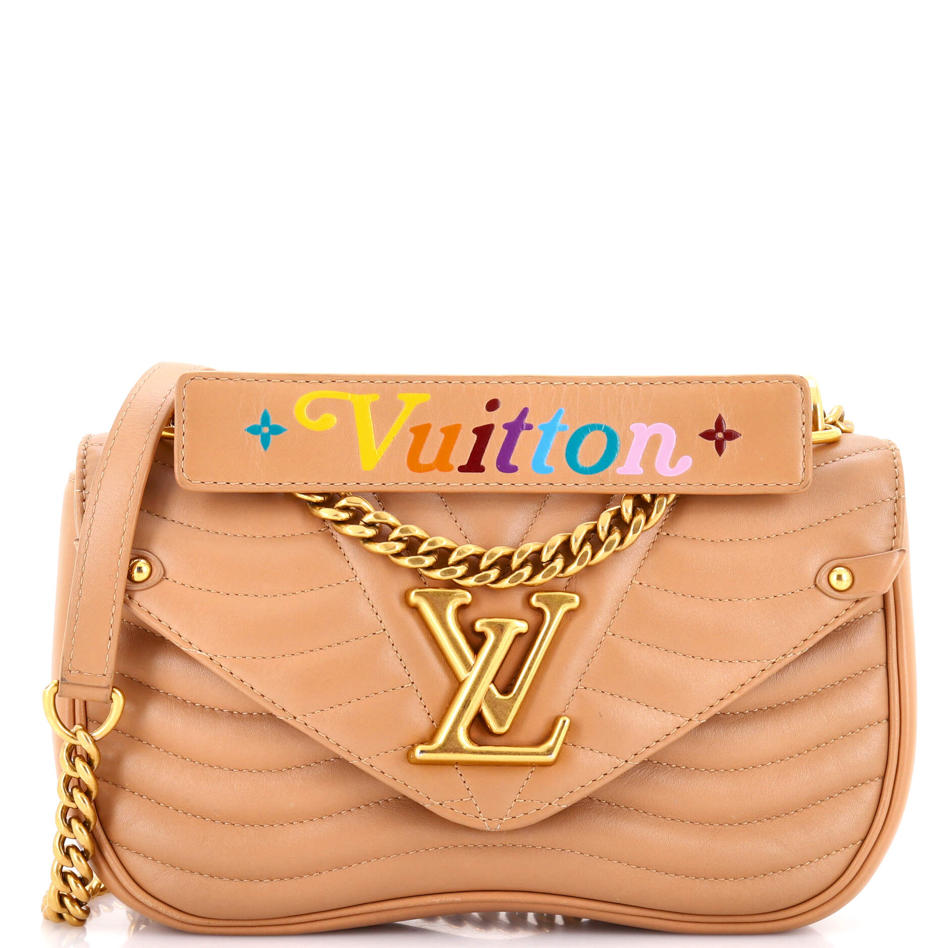 New Wave Chain Bag Quilted Leather MM
