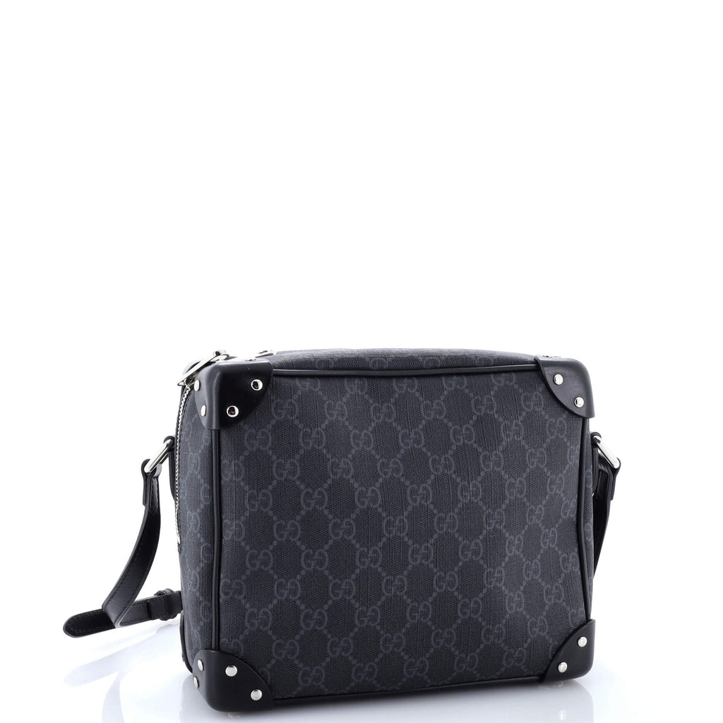 Trunk Shoulder Bag GG Coated Canvas with Studded Leather