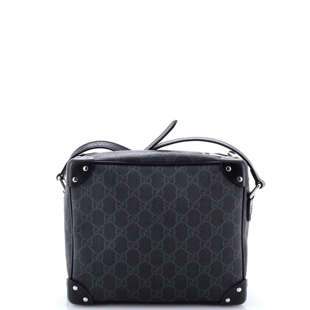Trunk Shoulder Bag GG Coated Canvas with Studded Leather
