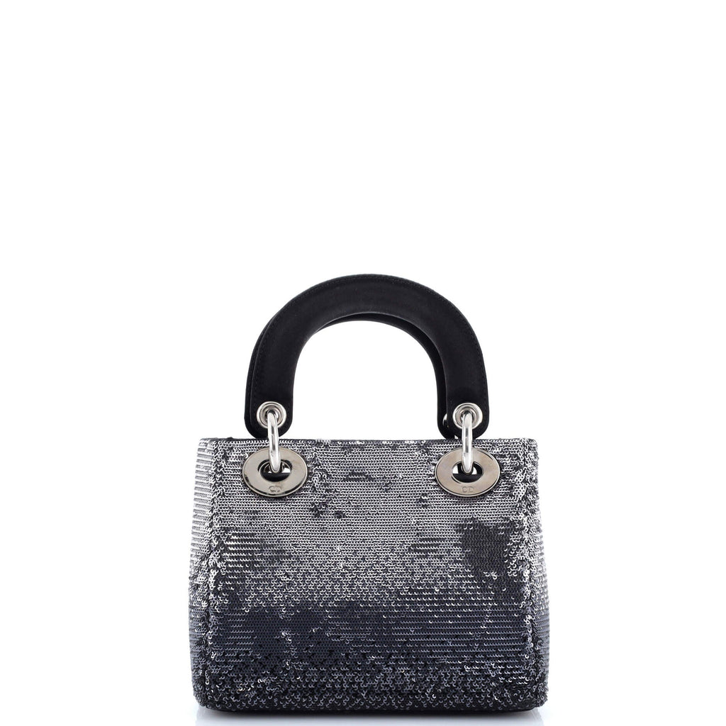 Lady Dior Bag Embellished Satin Mini