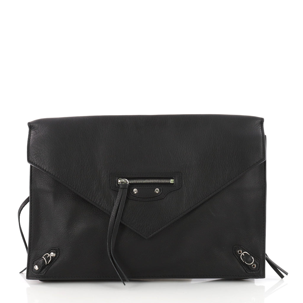 Papier Sight Clutch Classic Studs Leather