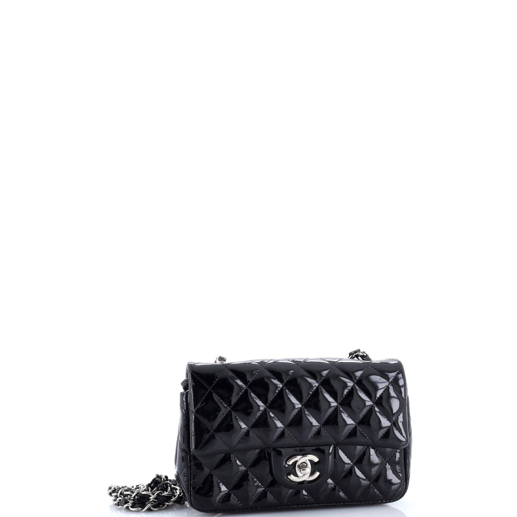 Classic Single Flap Bag Quilted Patent Mini