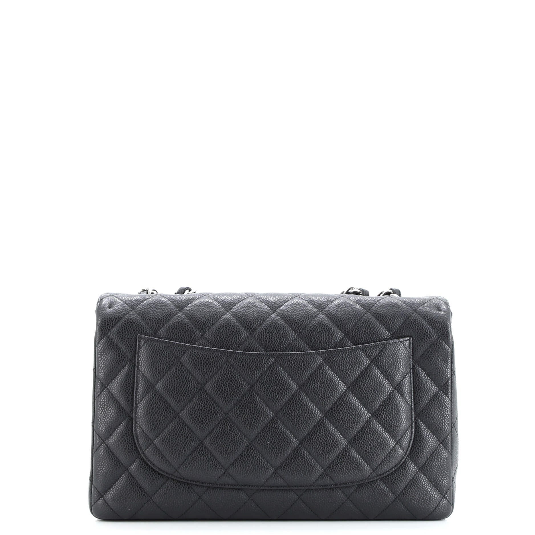 Classic Single Flap Bag Quilted Caviar Jumbo