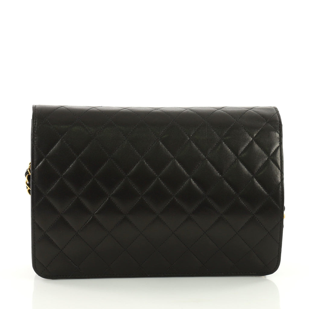 Vintage Clutch with Chain Quilted Leather Medium