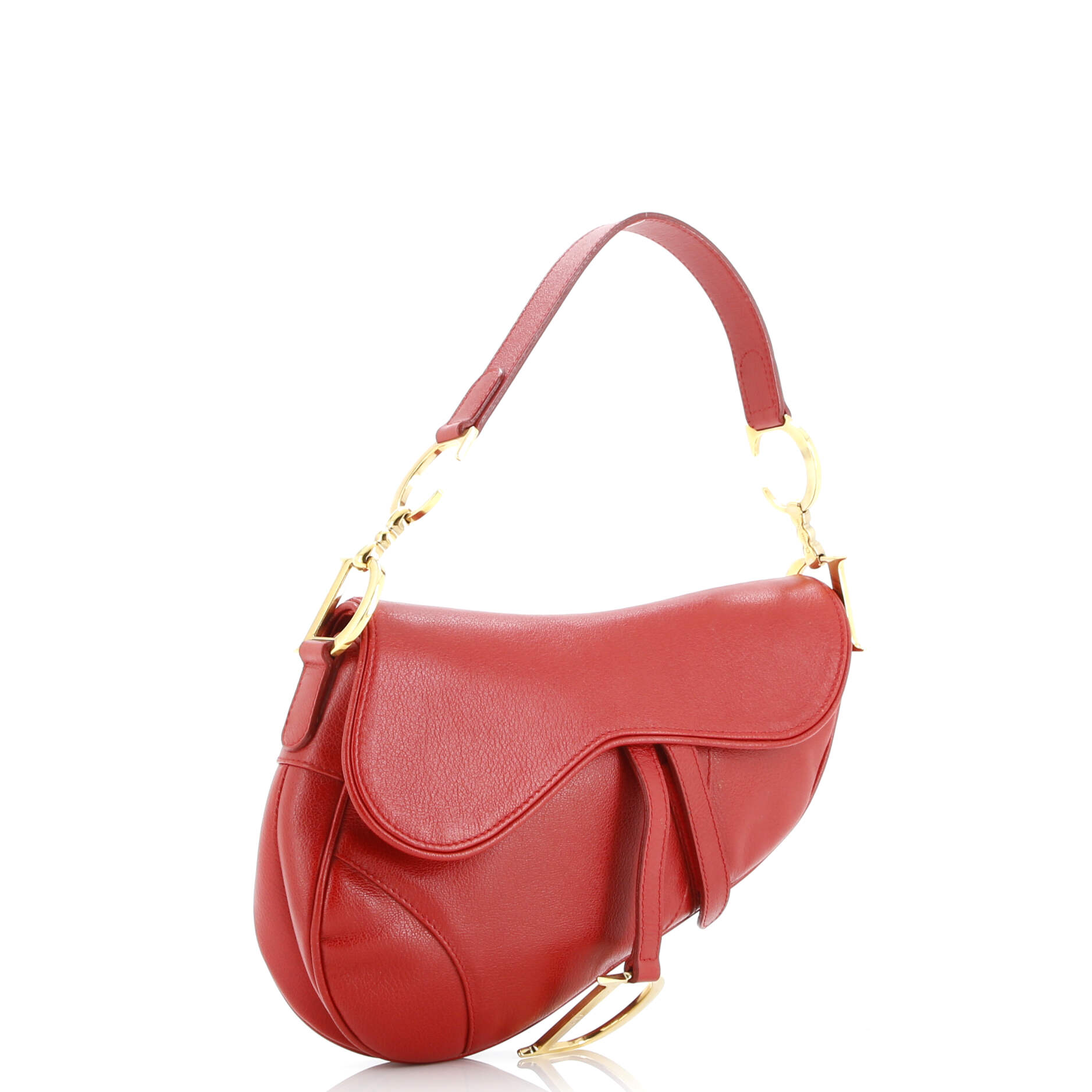 Saddle Handbag Leather Medium