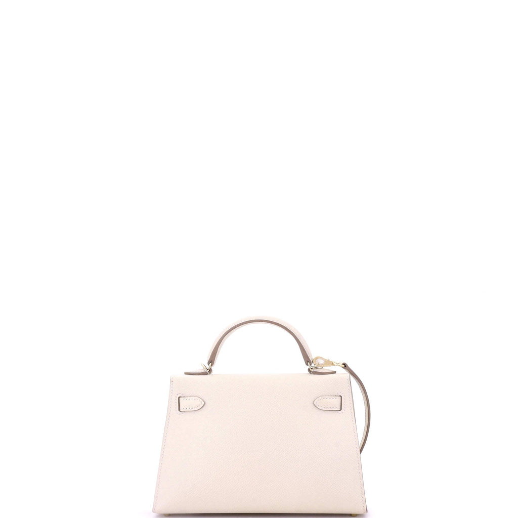 Kelly Mini II Bag Light Epsom with Permabrass Hardware 20