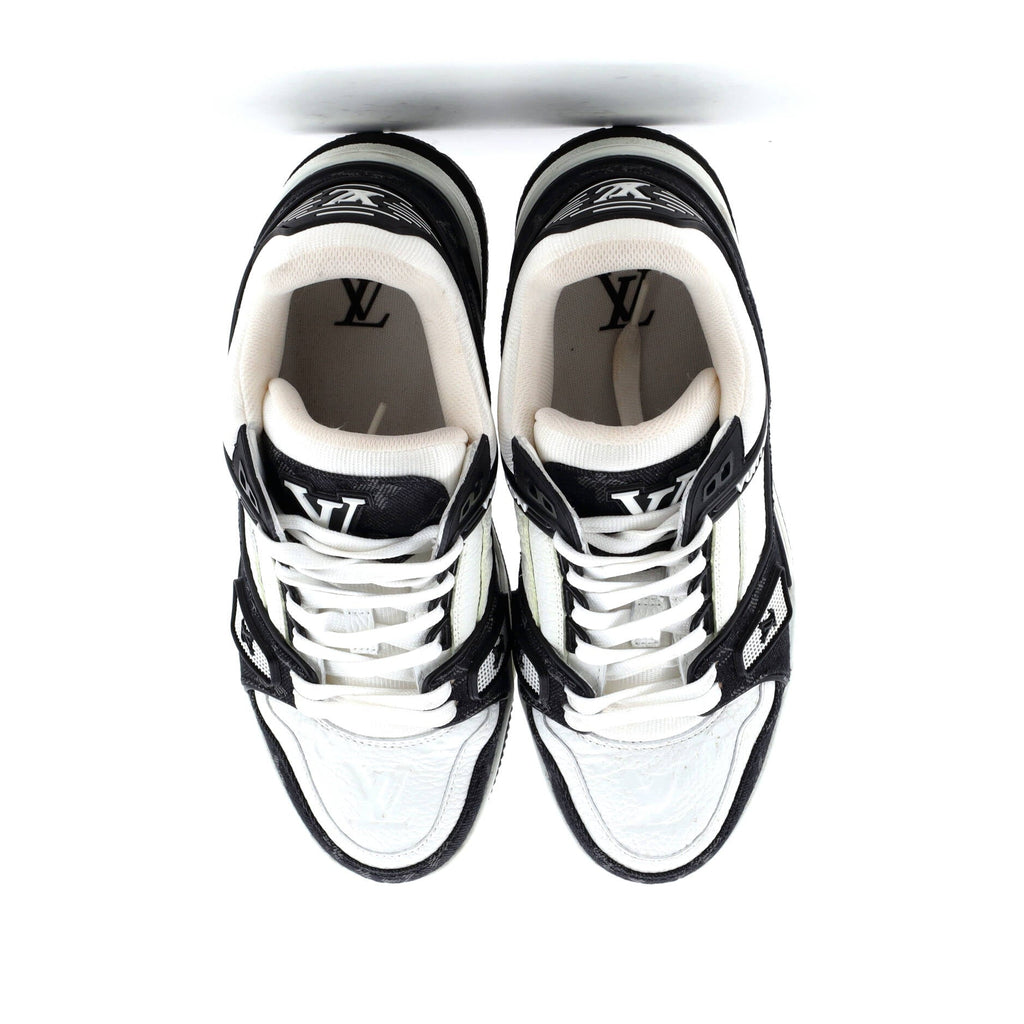 Men's LV Trainer Sneakers Monogram Empreinte Leather and Monogram Denim