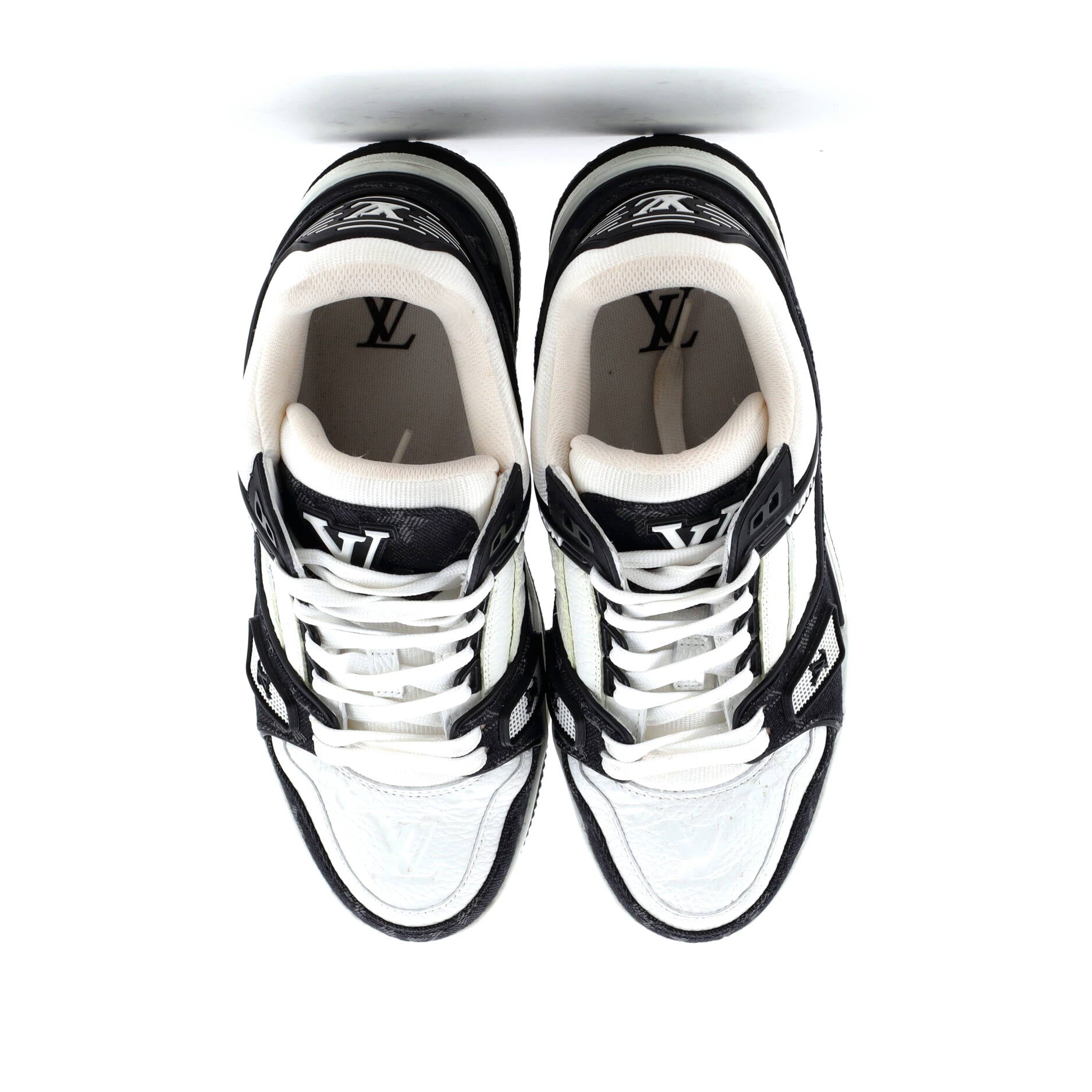 Men's LV Trainer Sneakers Monogram Empreinte Leather and Monogram Denim