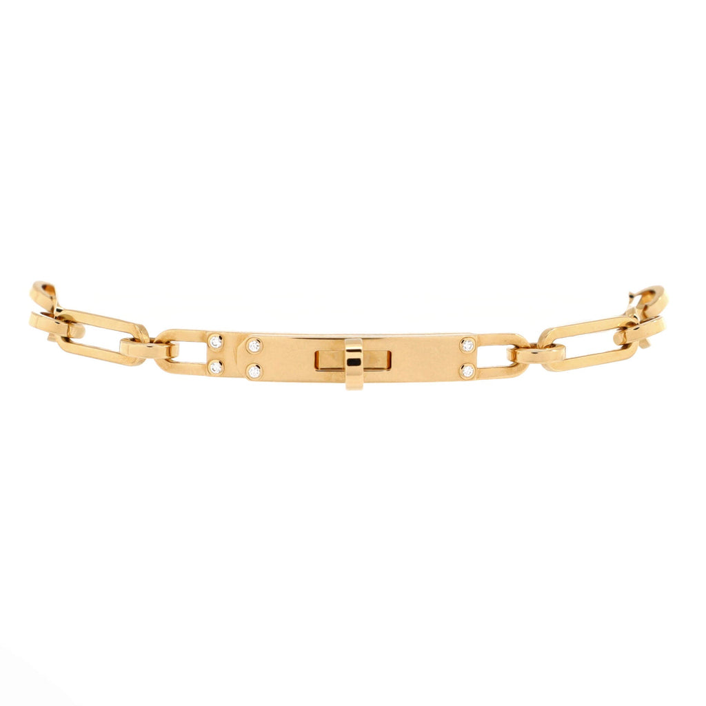 Kelly Chaine Bracelet 18K Yellow Gold with Diamonds Small