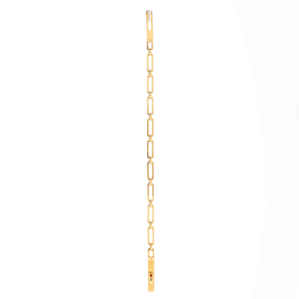 Kelly Chaine Bracelet 18K Yellow Gold with Diamonds Small