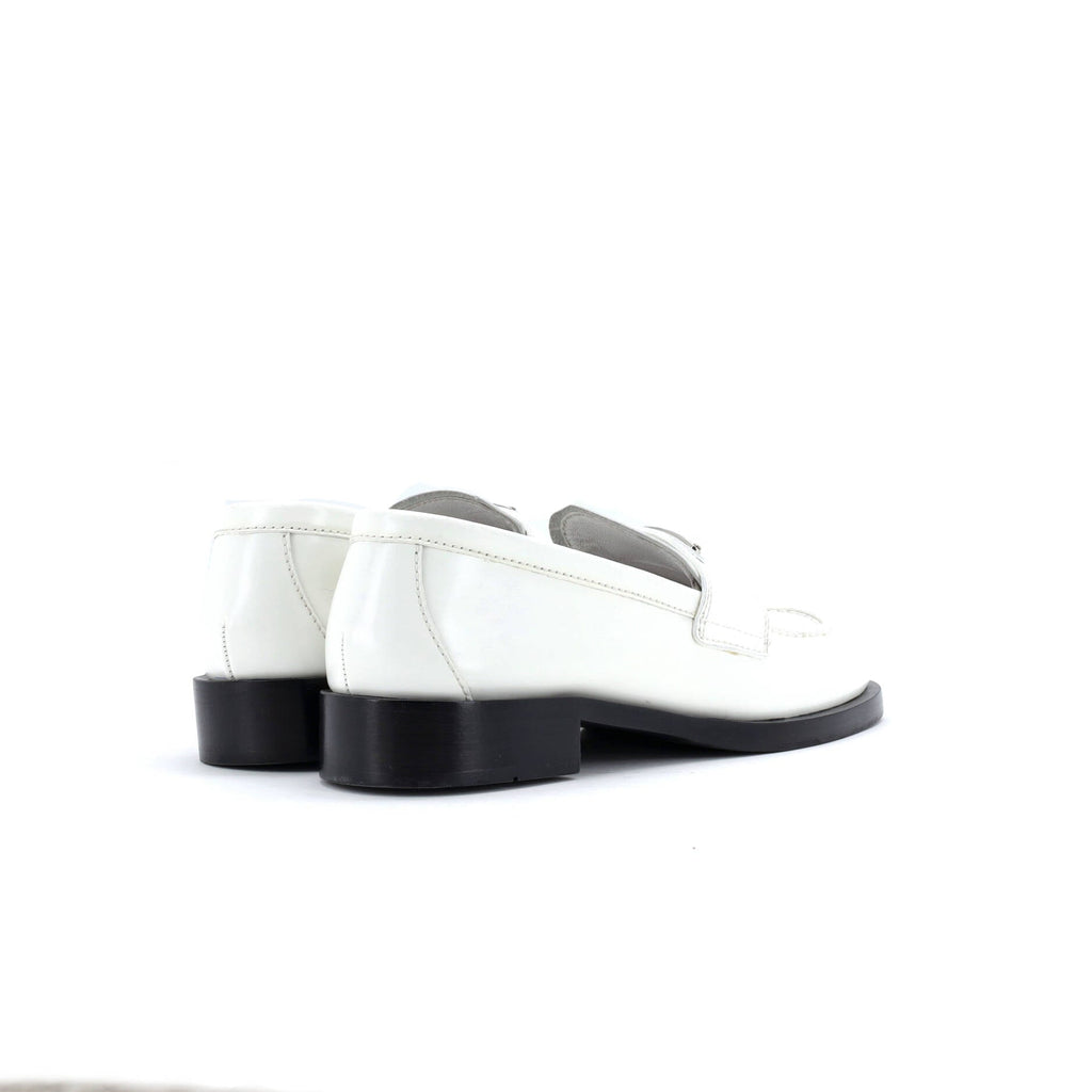 Women's Triangle Logo Loafers Spazzolato Leather