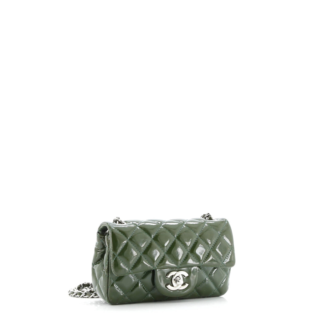 Classic Single Flap Bag Quilted Patent Extra Mini