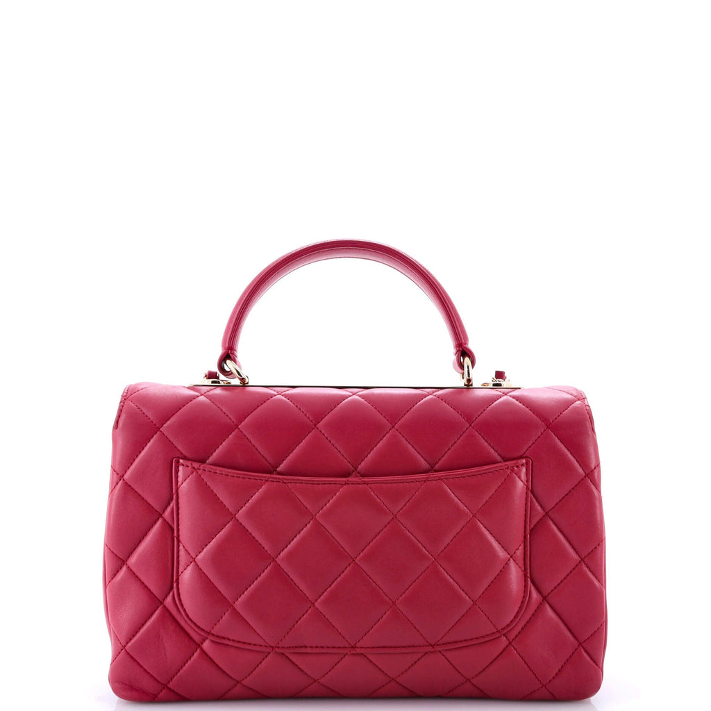 Trendy CC Top Handle Bag Quilted Lambskin Medium