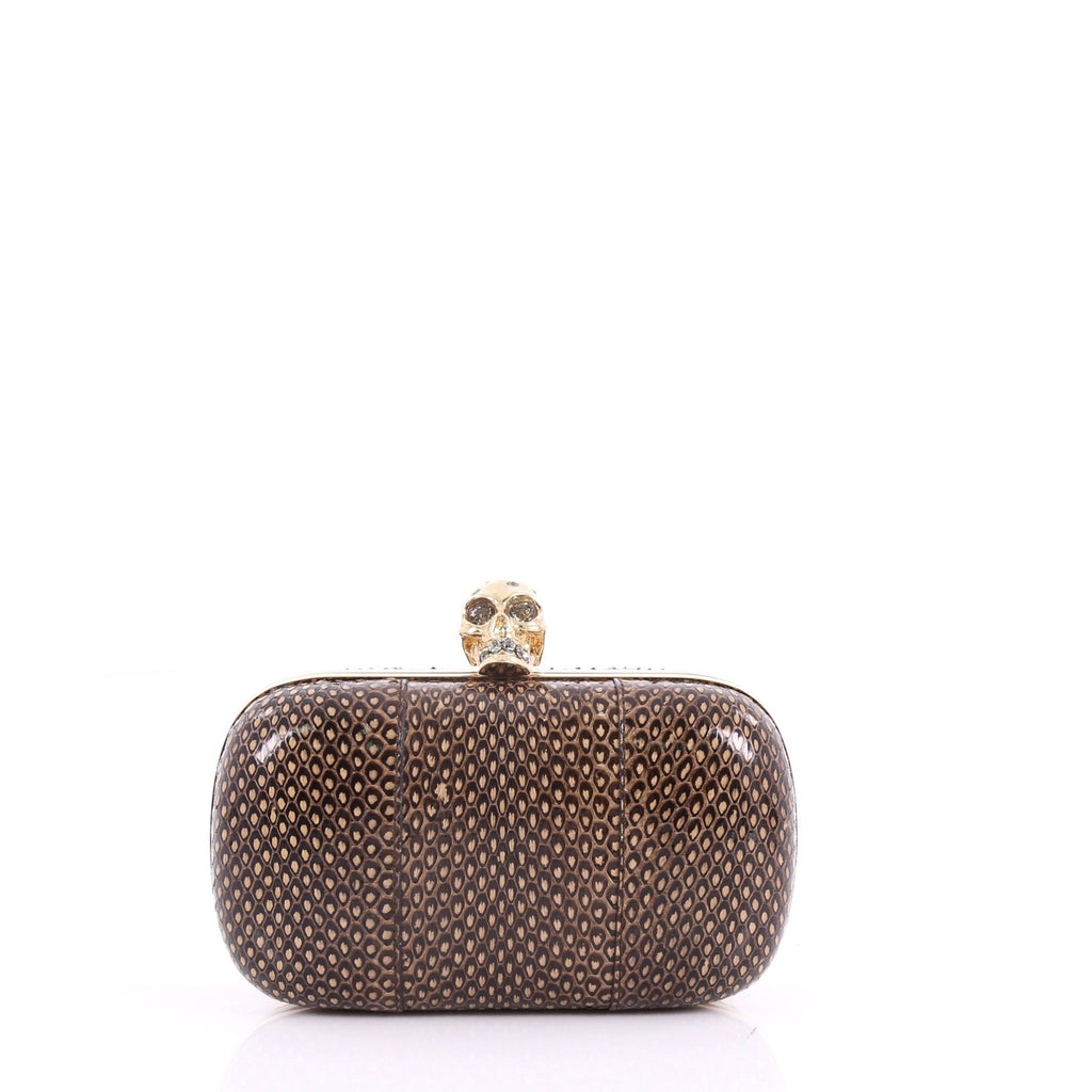 Skull Box Clutch Python Small