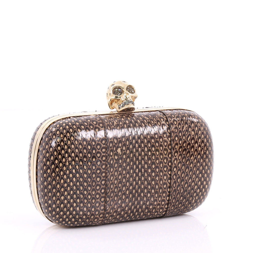 Skull Box Clutch Python Small