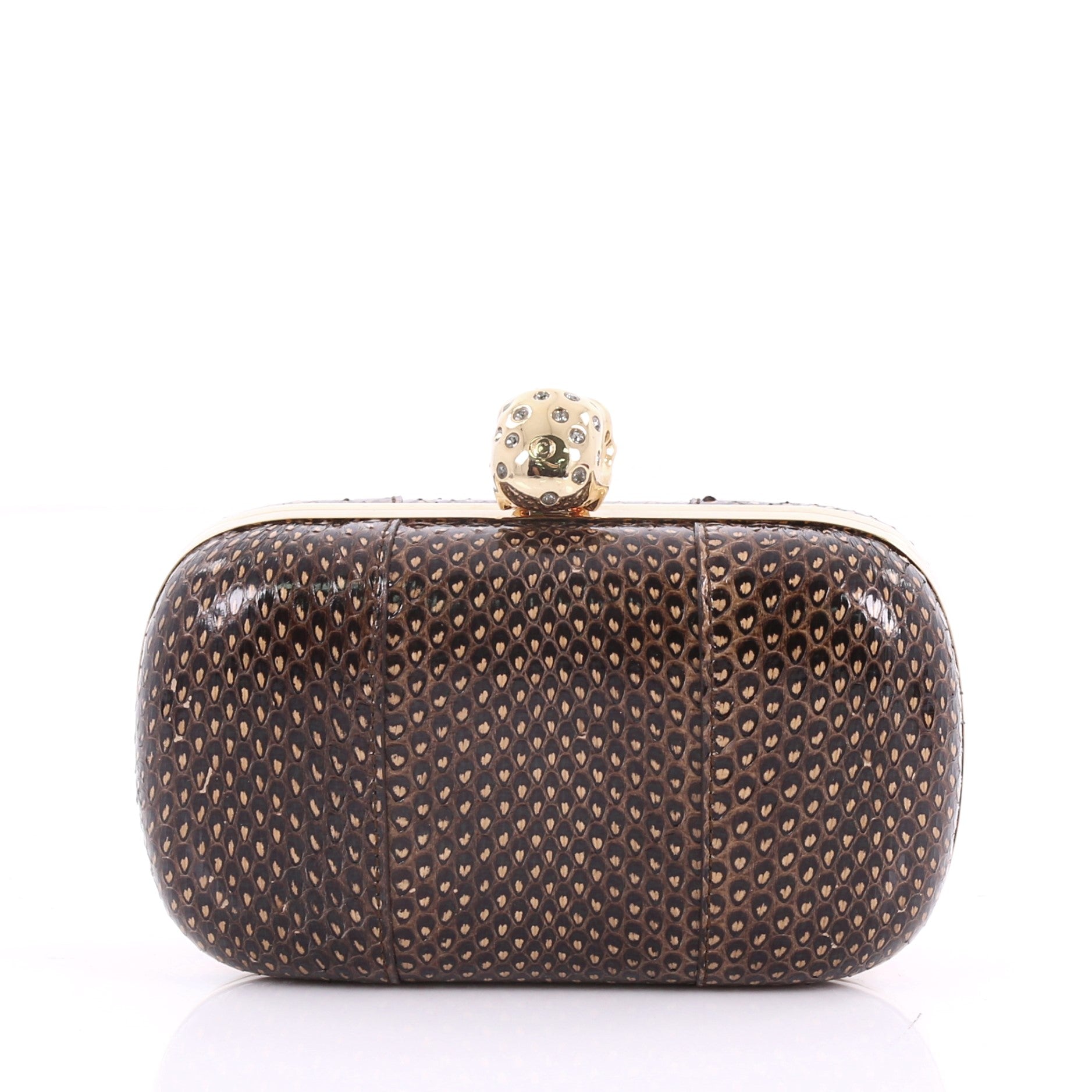 Skull Box Clutch Python Small