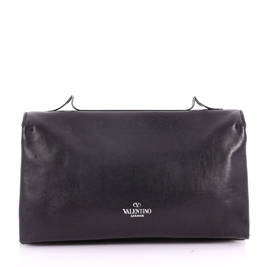 Va Va Voom Clutch Crystal Studs Leather Medium