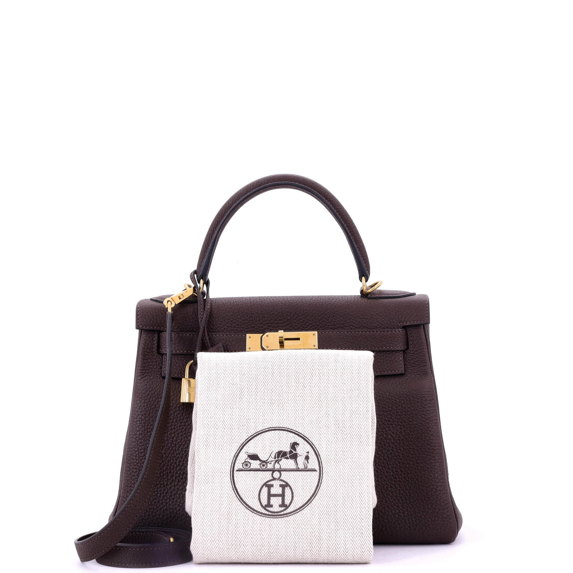Kelly Handbag Havane Togo with Gold Hardware 28