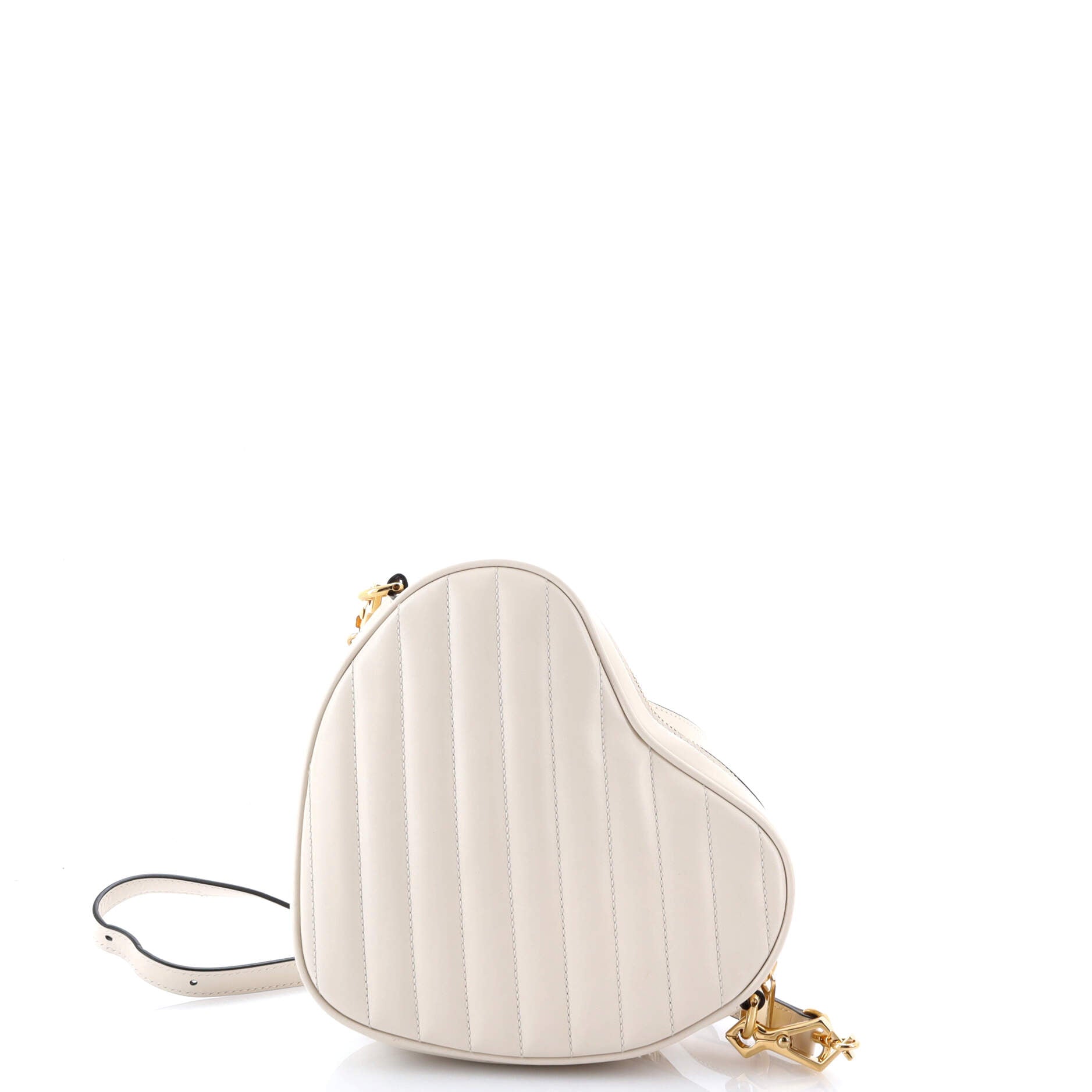 Interlocking G Heart Shoulder Bag Diagonal Quilted Leather Mini
