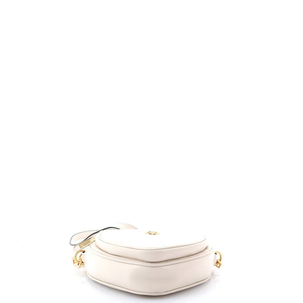 Interlocking G Heart Shoulder Bag Diagonal Quilted Leather Mini