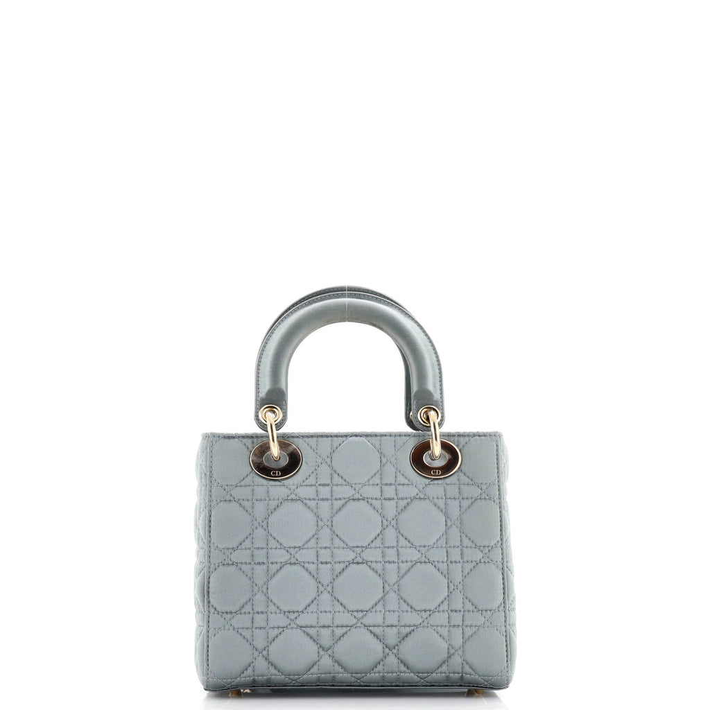My ABCDior Lady Dior Bag Cannage Quilt Satin with Crystal Charms