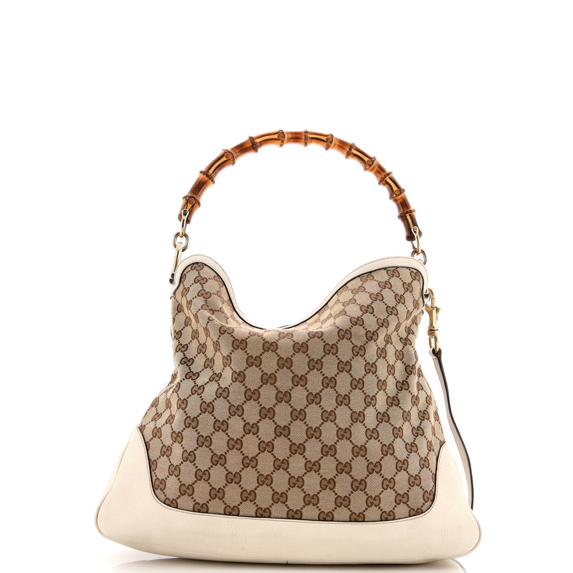 Diana Bamboo Shoulder Bag GG Canvas Medium