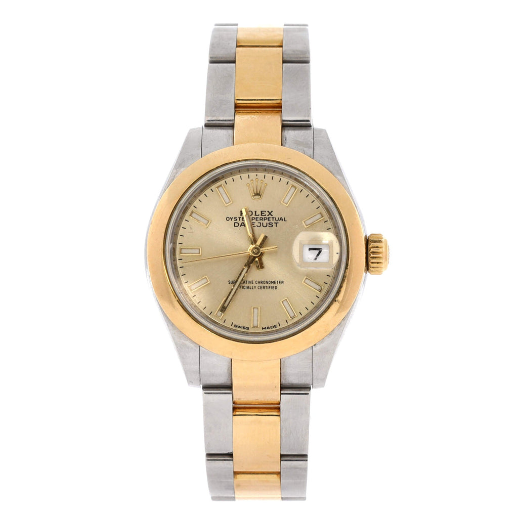 Oyster Perpetual Datejust Automatic Watch Stainless Steel and Yellow Gold 28