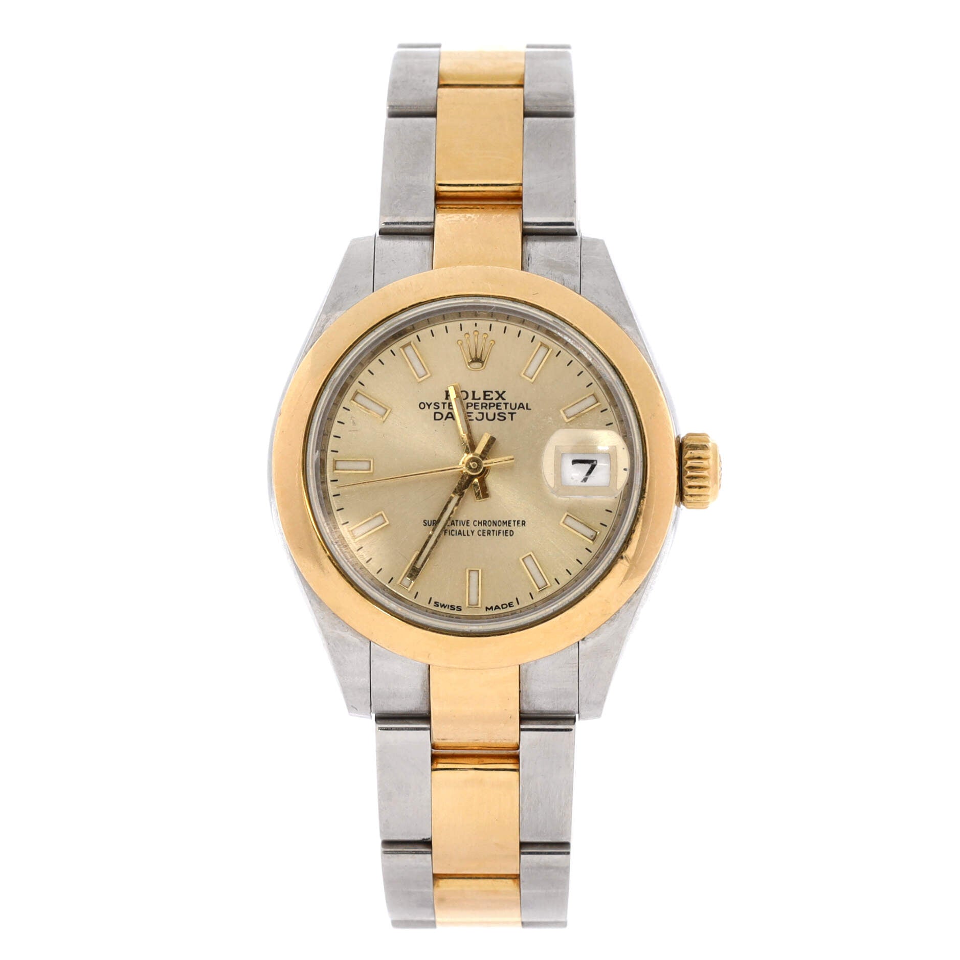 Oyster Perpetual Datejust Automatic Watch Stainless Steel and Yellow Gold 28