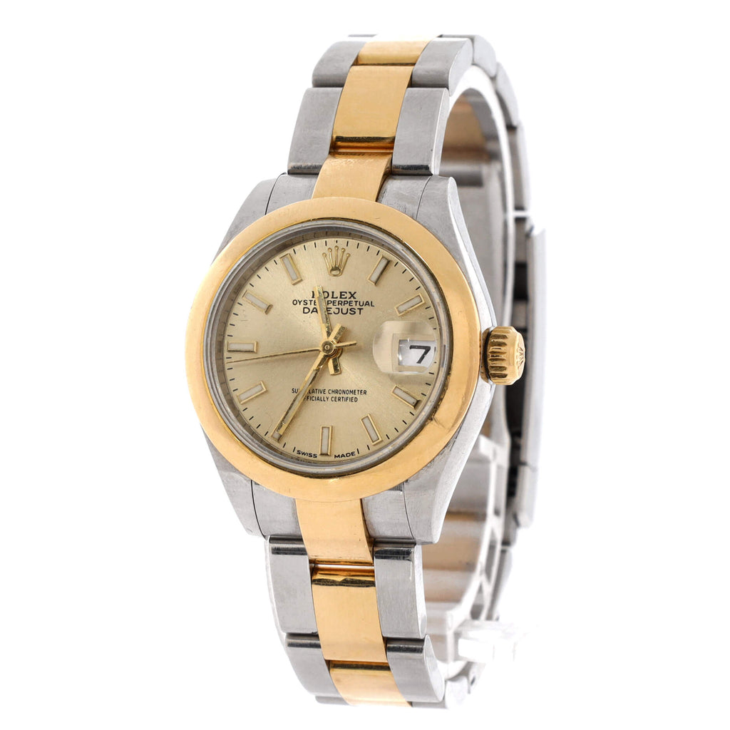 Oyster Perpetual Datejust Automatic Watch Stainless Steel and Yellow Gold 28