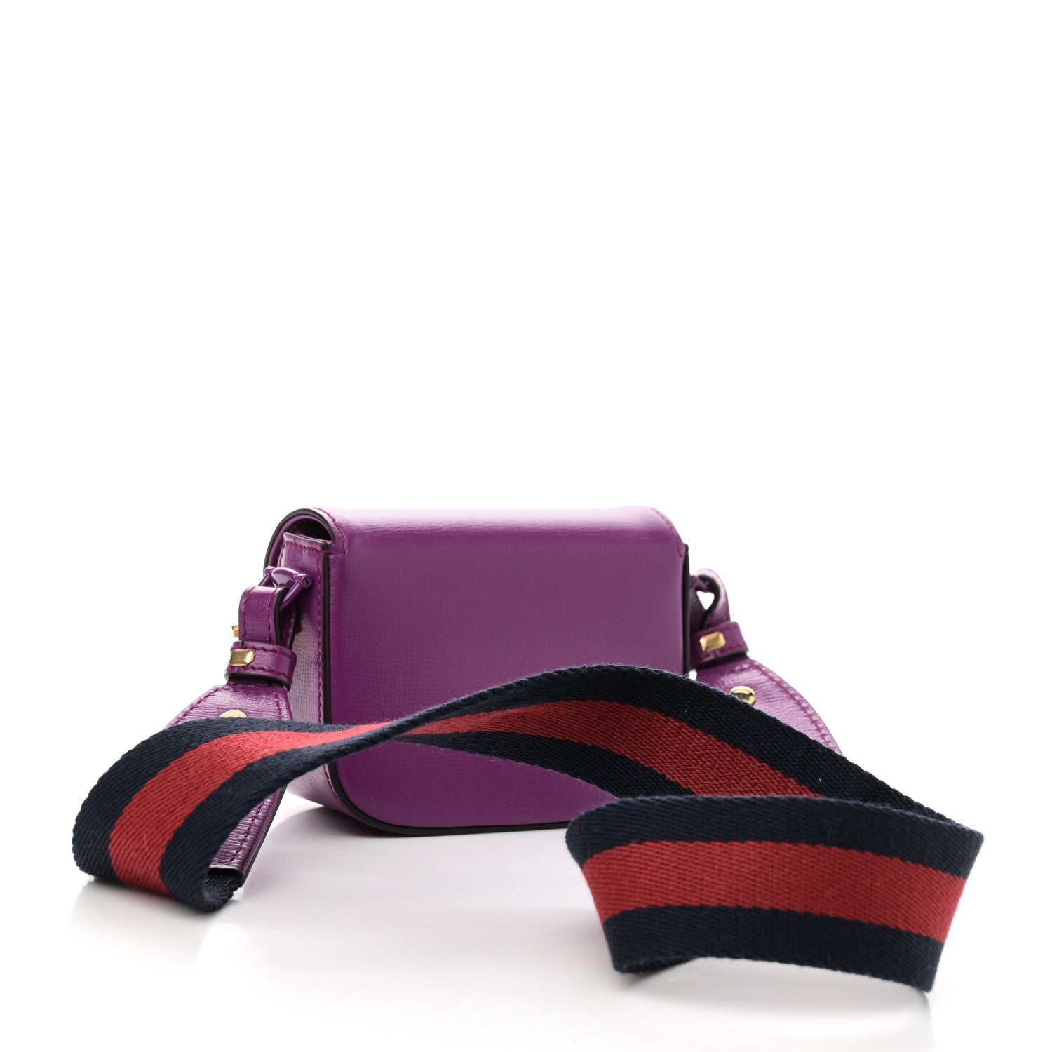 Azalea Calfskin Web Monochrome Horsebit 1955 Wallet On Strap Purple