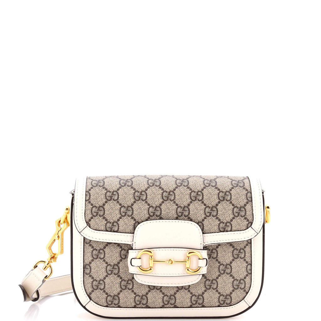 Horsebit 1955 Shoulder Bag GG Coated Canvas with Leather Mini