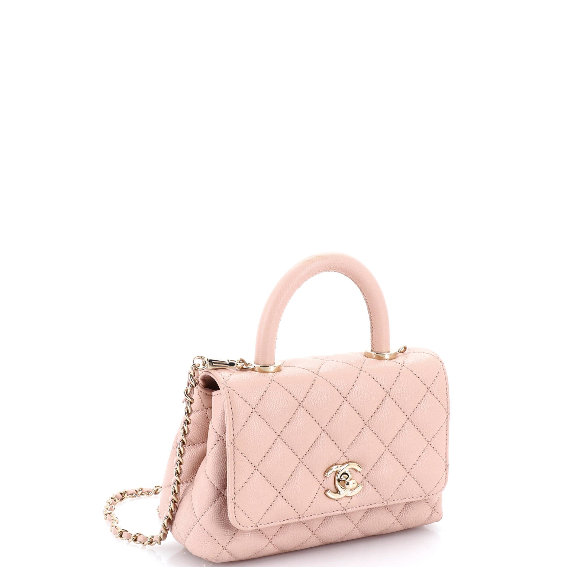 Coco Top Handle Bag Quilted Caviar Extra Mini
