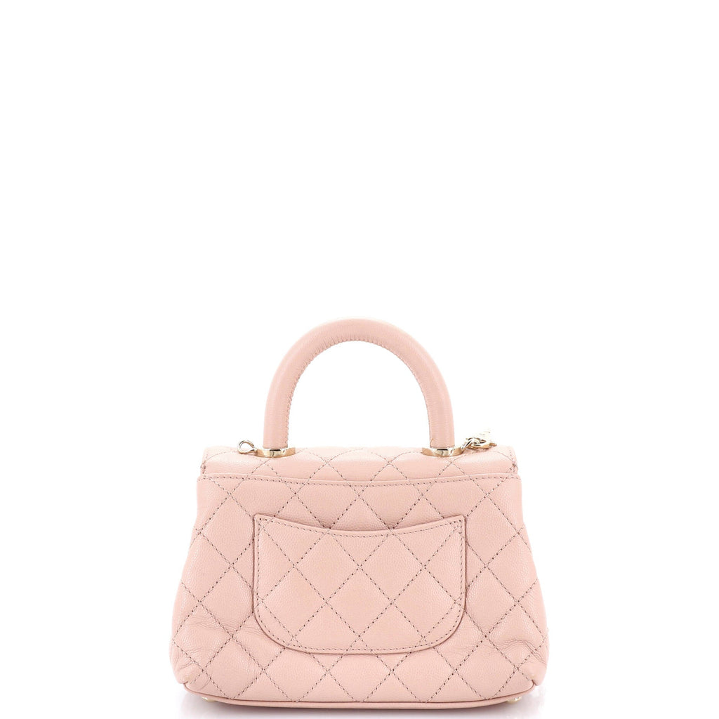Coco Top Handle Bag Quilted Caviar Extra Mini