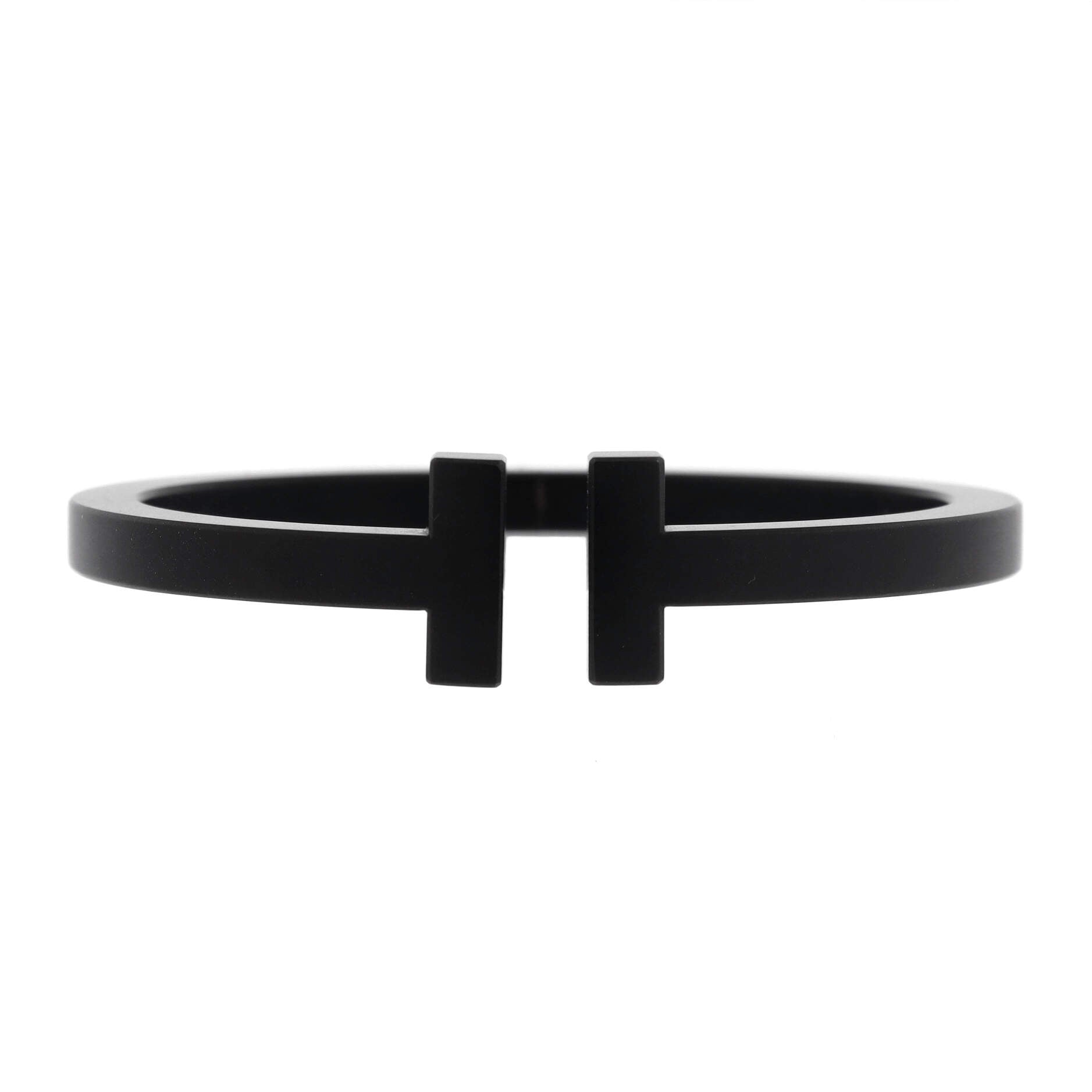 T Square Bracelet Black Coated Steel