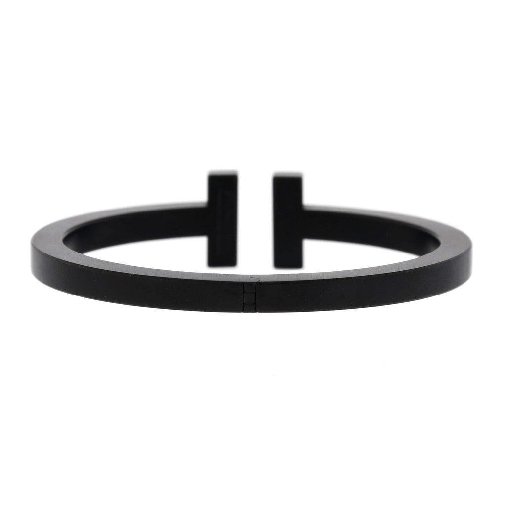 T Square Bracelet Black Coated Steel