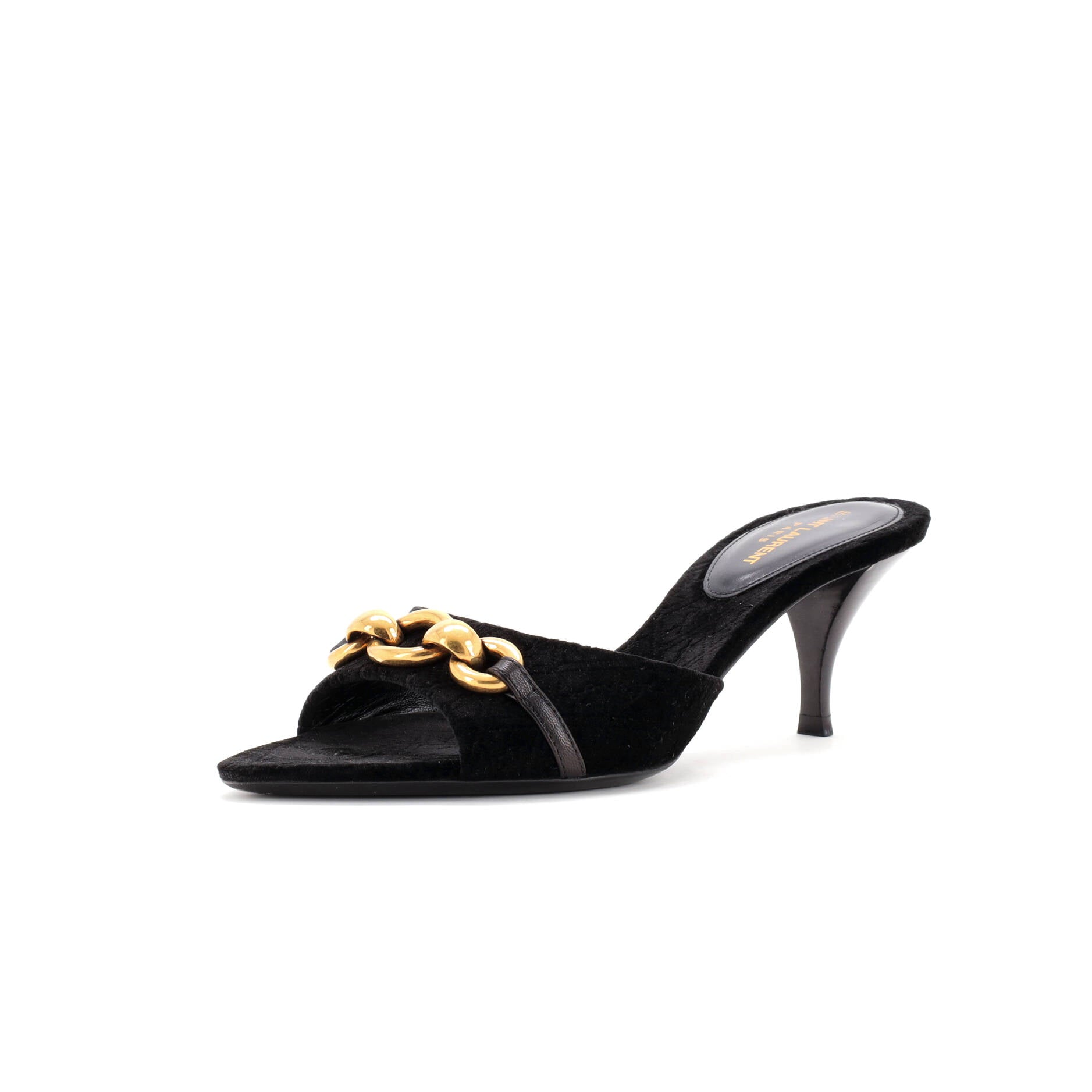 Women's Le Maillon Heeled Mule Sandals Monogram All Over Velvet